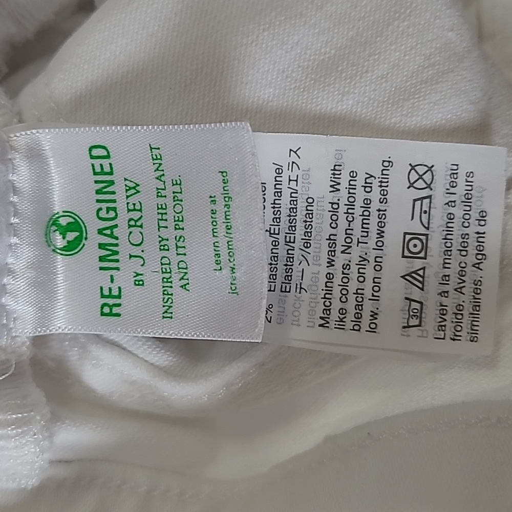 J.Crew White Womens Jeans Size 29 8" Midrise Skinny Stretch Raw Hem 2% Elastane - Picture 6 of 9